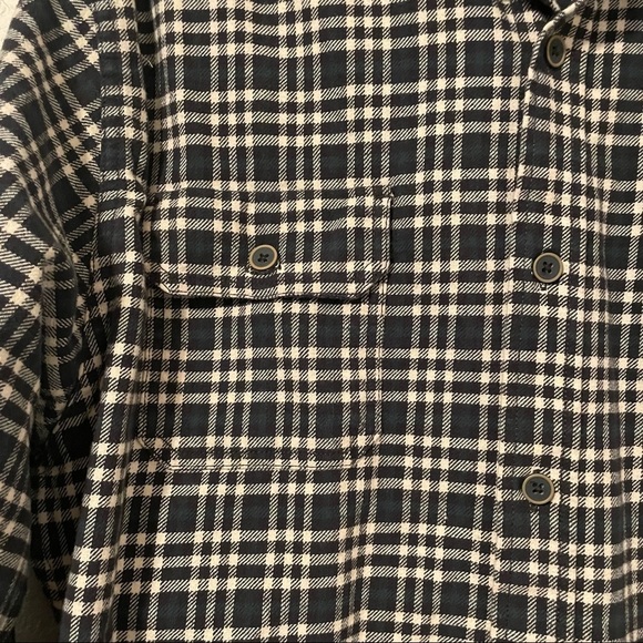 Jachs Flannel Button Shirt‎ Men’s Large Thick Heavy Long Sleeve Plaid Green​ - Picture 8 of 10